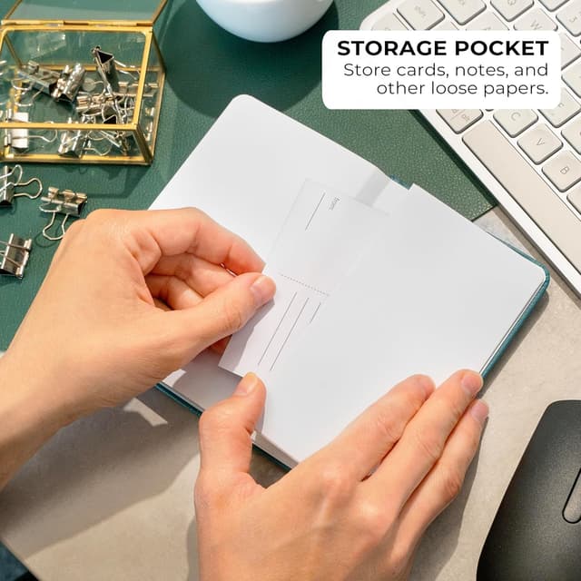 Detalle de Clever Fox Password Book 2nd Edition Small (8.9x14.2cm) with Laminated Alphabetical Tabs – Dark Teal