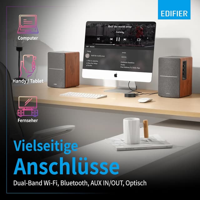 Thumbnail 5 de Edifier R1280T+WiiM Mini 42W Lautsprecher