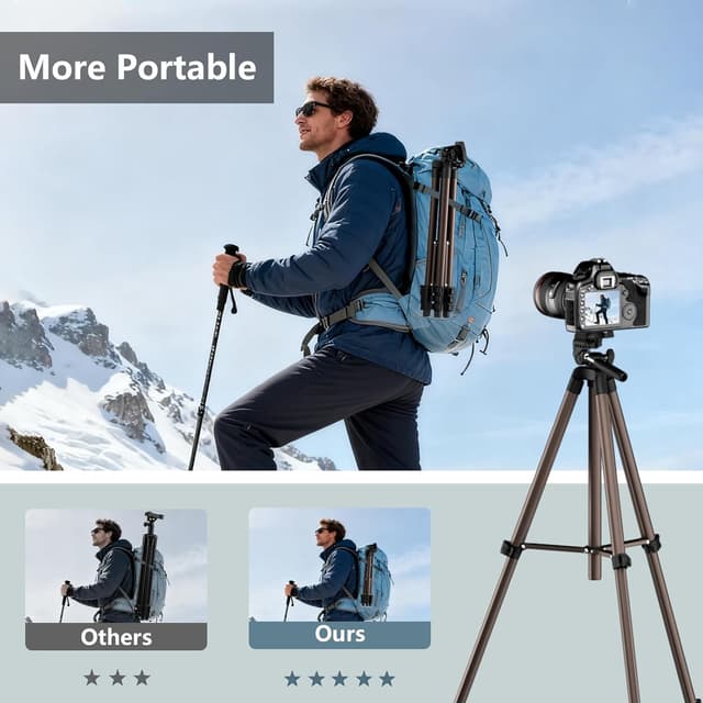 Detalle 2 de 71 inch camera tripod phone mount