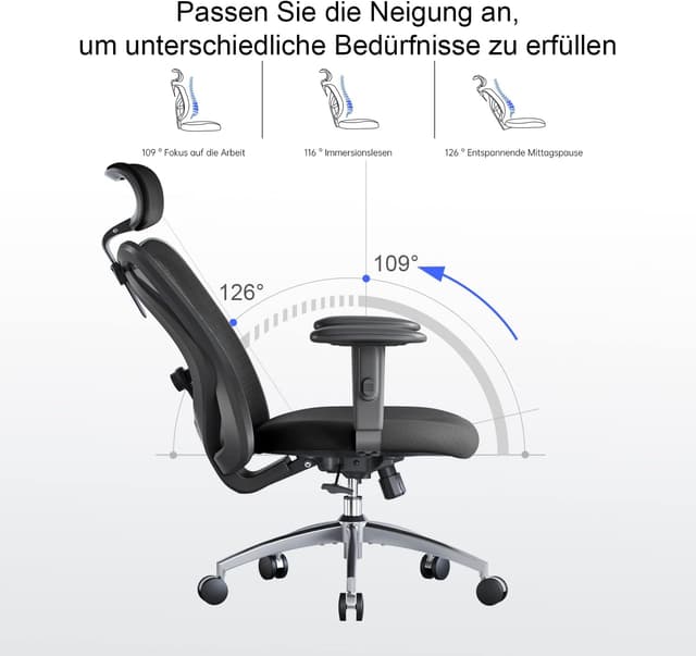 Thumbnail 6 de SIHOO Bürostuhl Ergonomisch 150 kg