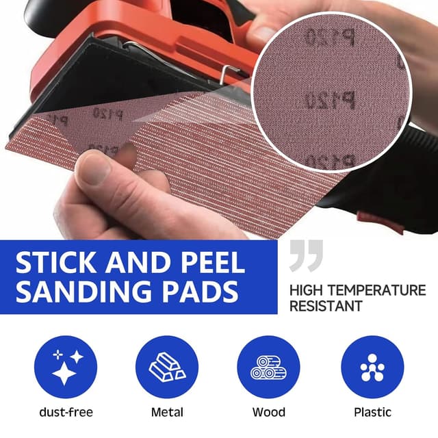 Detalle 2 de Sruhrak 25 Schleifgitter-Klettschleifblätter 115x230 mm, Körnung 80