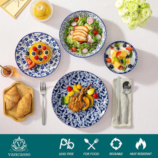 Thumbnail 3 de vancasso SELENE 24-Piece Porcelain Dinnerware Set