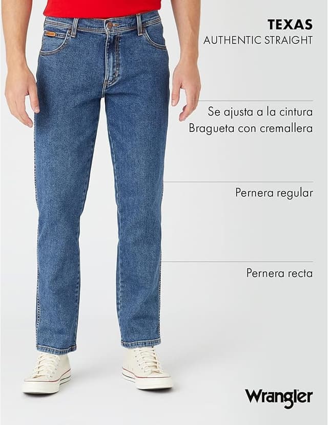 Thumbnail 3 de Wrangler Texas vaqueros 36W x 30L Stonewash
