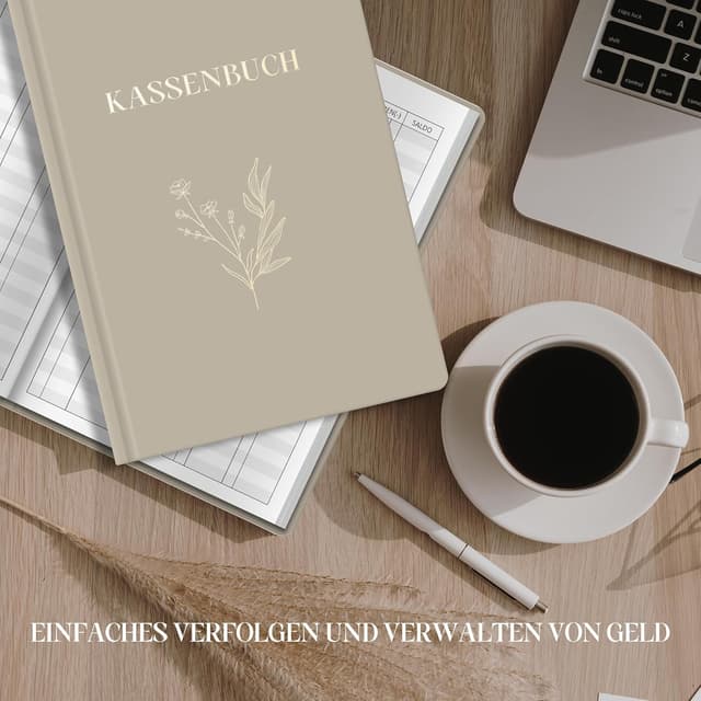 Detalle de BIROYAL Kassenbuch A5 mit 120 Seiten – Haushaltsbuch & Budget Planner für Einnahmen und Ausgaben