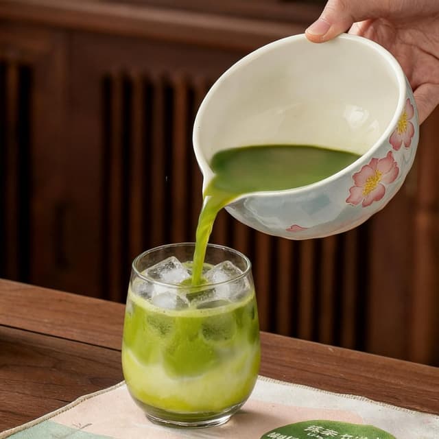 Detalle 2 de Clay&Fire Matcha Whisk Set (9-Piece) with Cherry Blossom Chawan (Cherry Bloom)