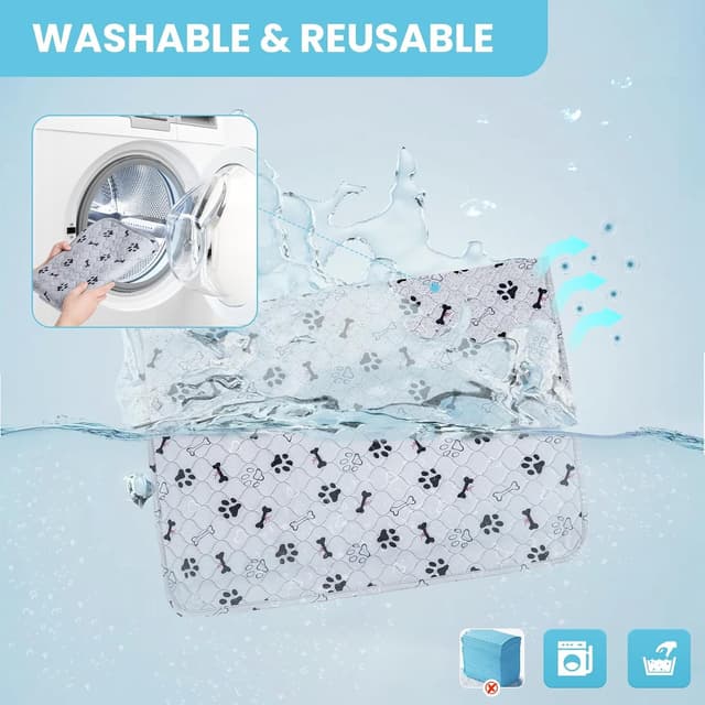 Thumbnail 6 de PmakeEorT Welpenunterlagen Waschbar 2er Set