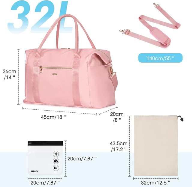 Thumbnail 6 de WANDF Easyjet Underseat Travel Bag 32L Pink