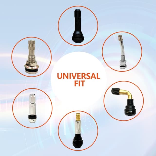 Detalle 2 de SENZEAL 5x Silber Motorrad-Ventilkappen aus Aluminium mit Gummidichtung – rot