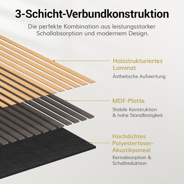 Thumbnail 2 de TONOR Akustikpaneele holz 2,88 m²