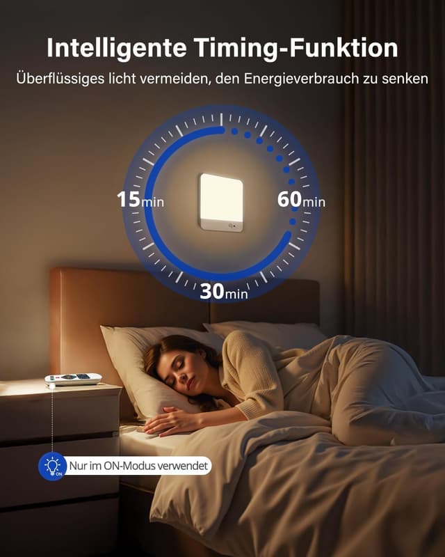 Detalle 2 de Leselux Akku-Deckenleuchte mit Bewegungsmelder, Fernbedienung & 3 Farbtemperaturen (kabellos, 20 cm)