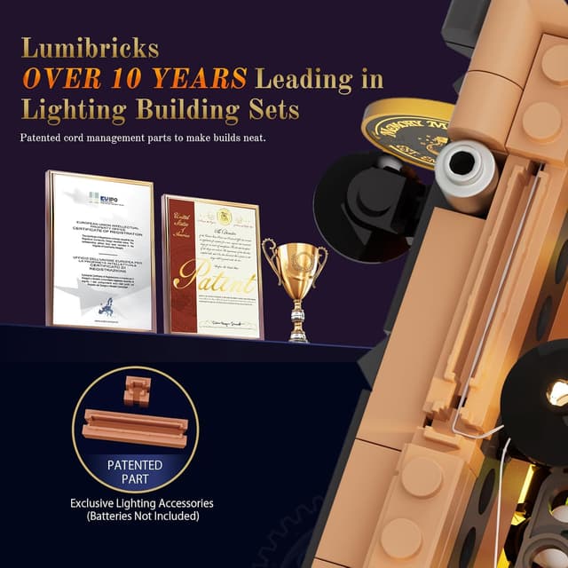 Detalle de Lumibricks Steampunk Memory Magic Zauberladen beleuchtetes Bauset (2056 Teile) – viktorianisches Fantasy-Modularhaus