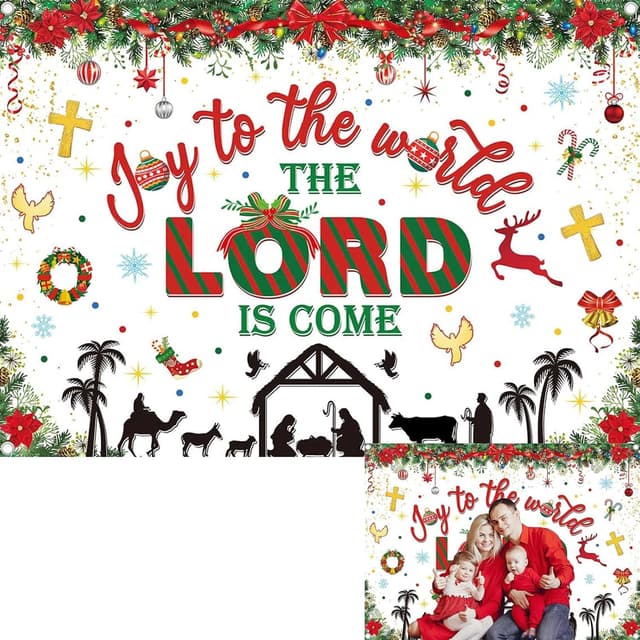 Detalle de Christmas Nativity Backdrop 94x70 inch Photography Background 🎥
