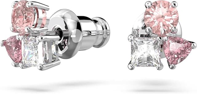 Thumbnail 5 de Swarovski Mesmera pendientes de botón asimétricos oro rosa 💍