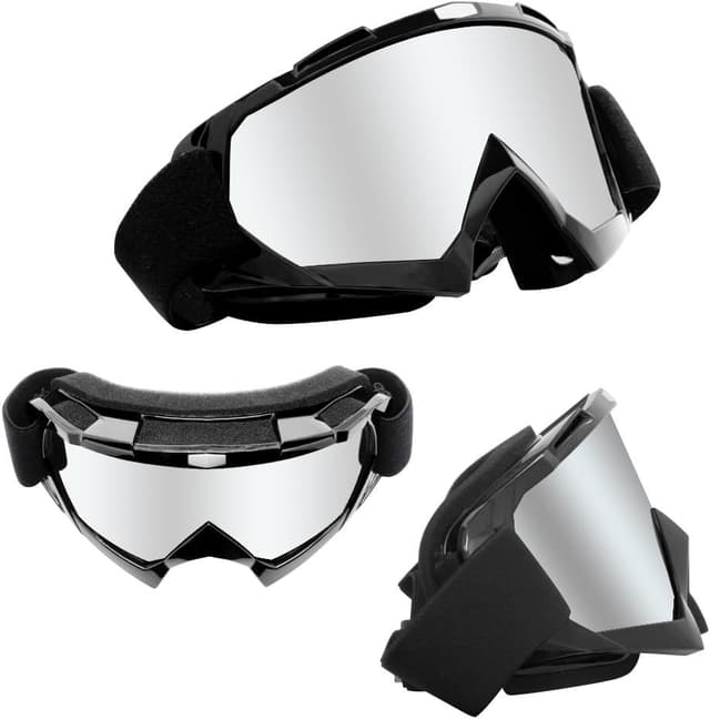 Detalle de 4-FQ Motorcycle Dirt Bike Goggles with UV Protection, Anti-Fog & Anti-Scratch Lens (Sliver Lens)