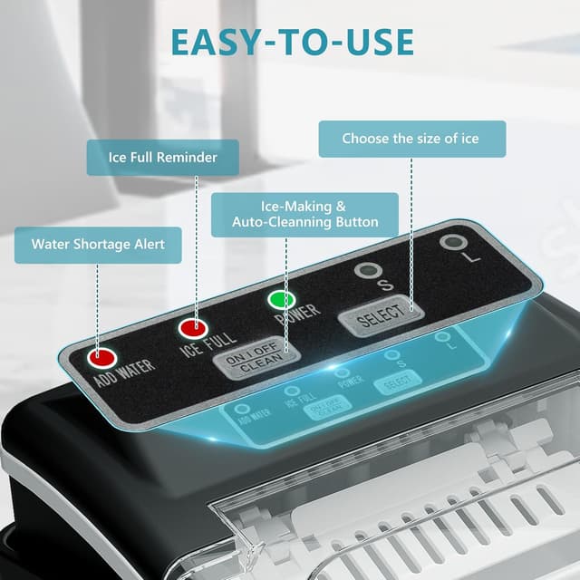 Thumbnail 4 de EUHOMY Ice Maker Countertop 9-Cube