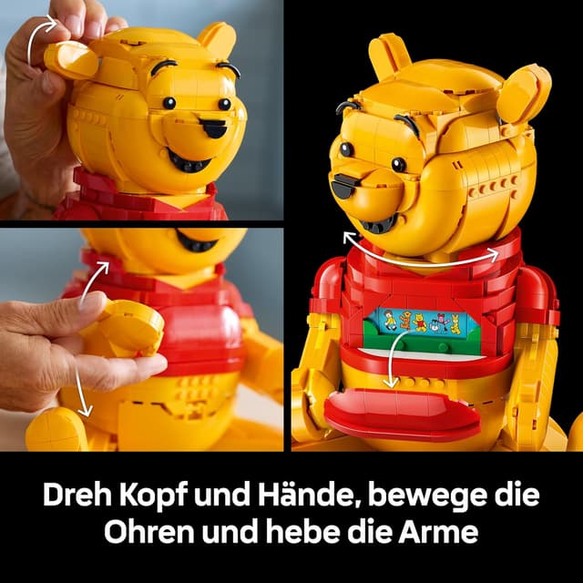 Detalle de LEGO Disney Winnie Puuh (43300) – Modellbau für Erwachsene mit Honigtopf & Sammlerfiguren