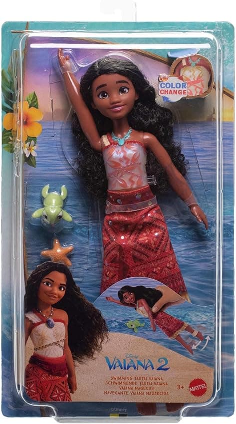 Thumbnail 5 de Mattel Vaiana JFF09 muñeca nadadora, corpiño color cambiable