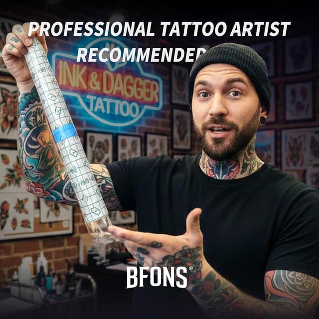 Thumbnail 6 de BFONS Tattoo Aftercare Waterproof Bandages (6 in x 4.4 yd) Transparent Film Tattoo Cover Up Tape