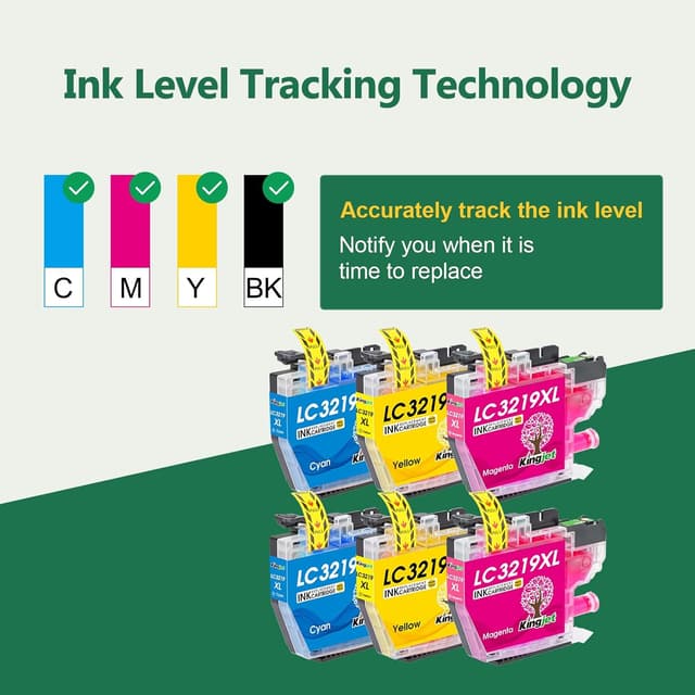 Detalle 2 de KINGJET LC3219XL compatible Brother LC3219XL ink cartridges (2 Cyan, 2 Magenta, 2 Yellow)