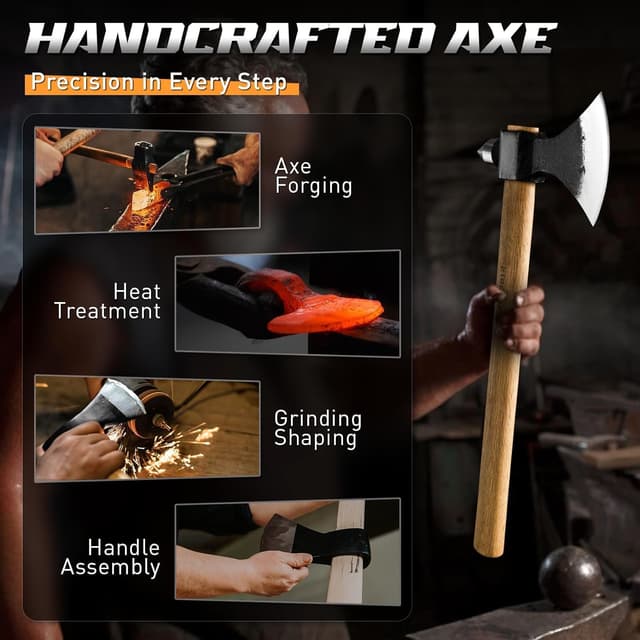 Detalle de Outdoor-Splitaxt Set mit 2 Beilen