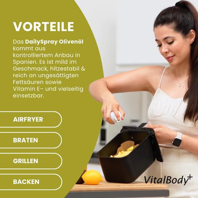 Thumbnail 5 de VitalBody+ DailySpray 2 kcal Ölspray 🫒