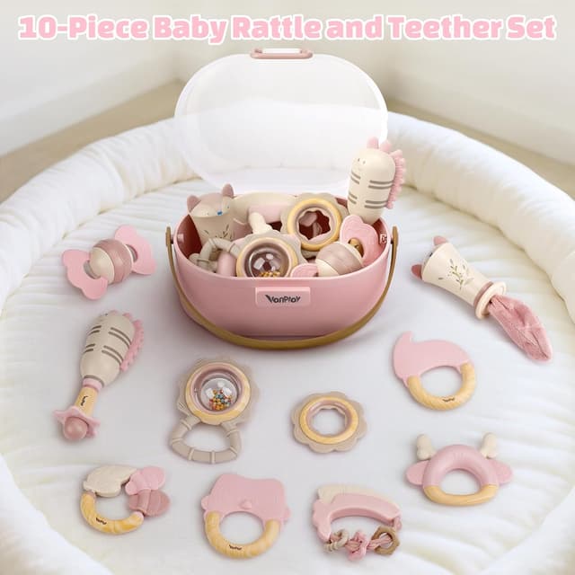 Thumbnail 1 de Baby Girl Baby Toys 10pcs rattles set