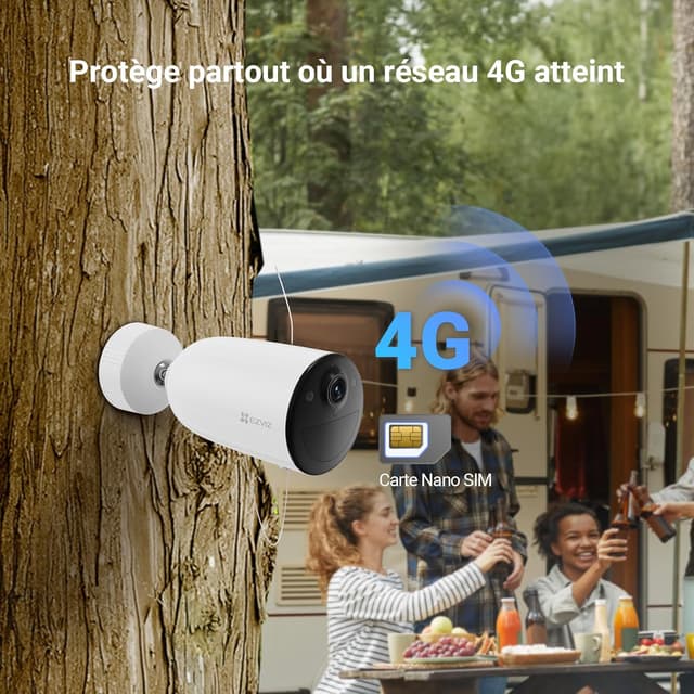 Detalle 2 de EZVIZ CB3 4G Caméra 2K batterie 5200mAh