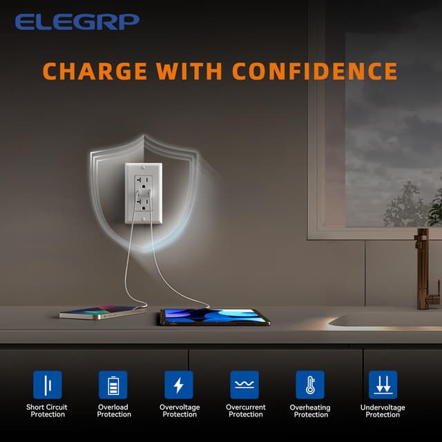 Thumbnail 5 de ELEGRP USB Wall Outlets 20A