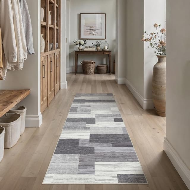 Thumbnail 6 de PureCozy tappeto salotto 200x300 cm beige lavabile in lavatrice antiscivolo con motivo rombi