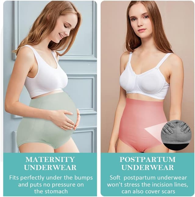 Thumbnail 6 de Lot de 4 culottes de maternité taille haute sans couture ACWOO (XL)