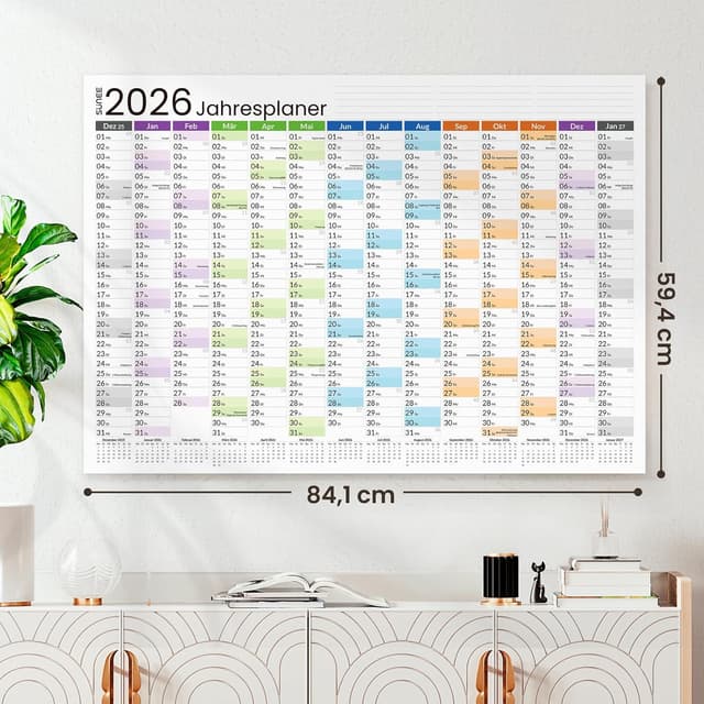 Thumbnail 1 de SUNEE Wandkalender 2026 A1 14 Monate 📅