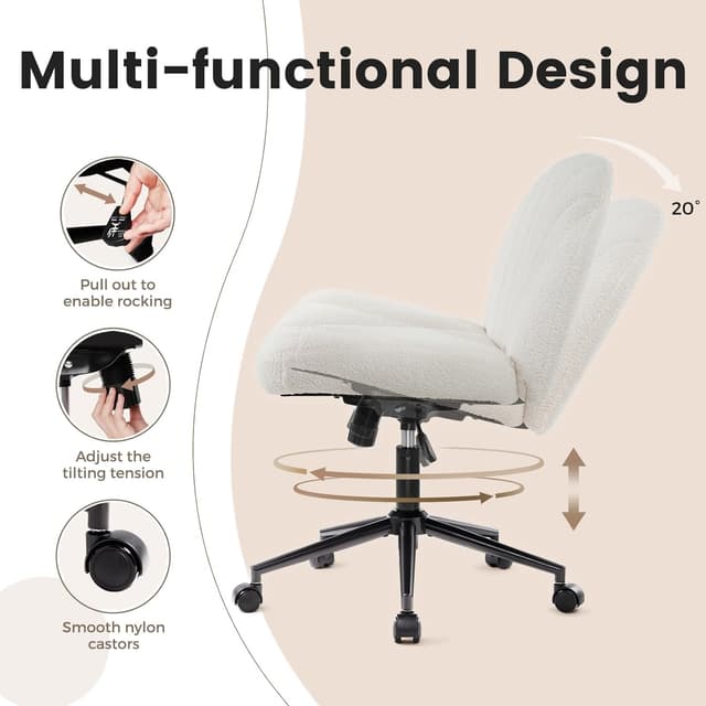 Thumbnail 6 de IWMH Bürostuhl ohne Armlehnen mit Rollen