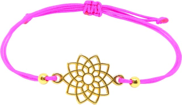 Detalle de Selfmade Jewelry Damen-Armband Roségold Mandala Boho im Makramee-Look (inkl. Geschenk-Verpackung)
