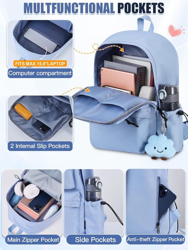 Detalle 2 de FIORETTO Backpack 15.6" laptop backpack for school