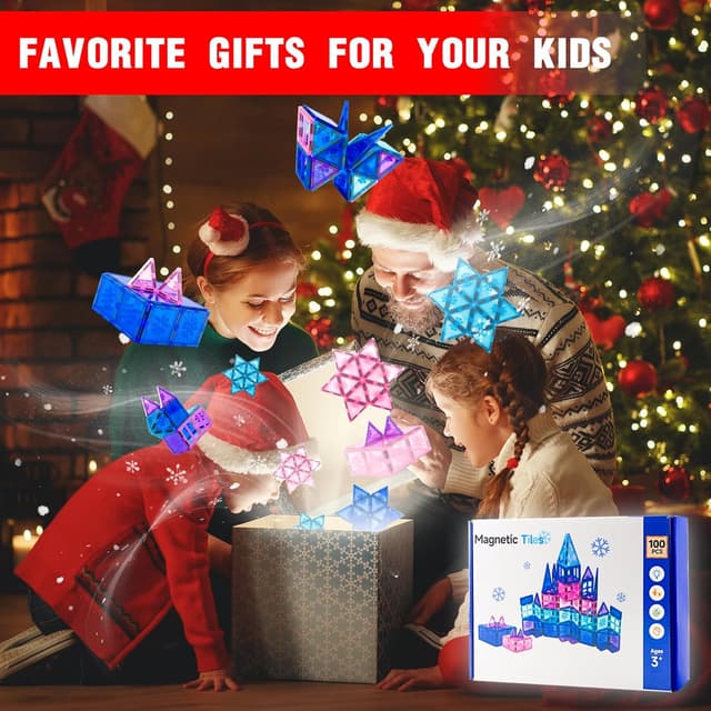 Thumbnail 5 de Xekel Magnetic Tiles 100 pcs magnetic building blocks 🧩