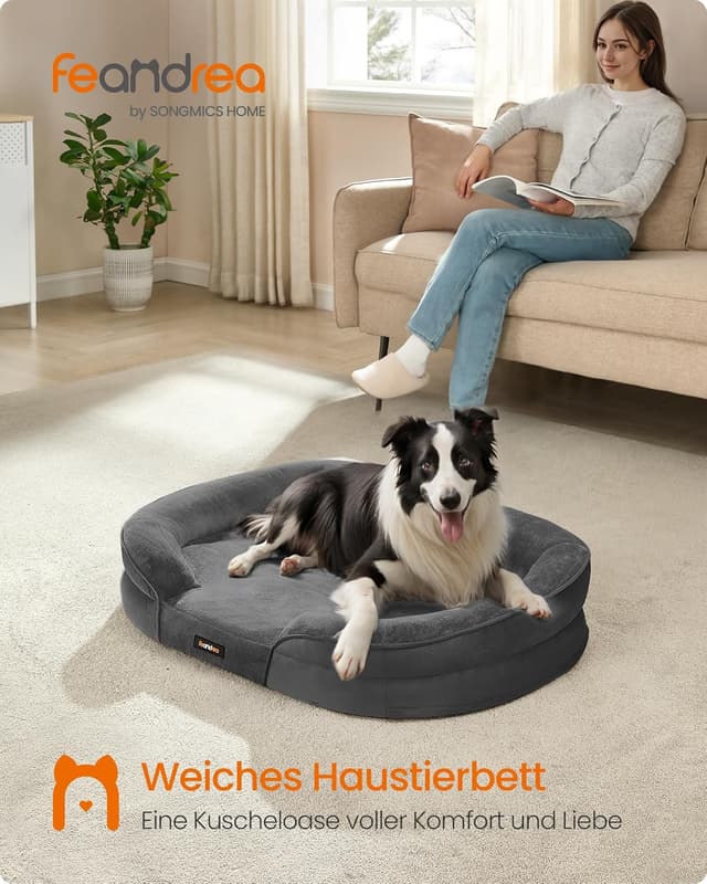 Detalle 2 de Feandrea Hundebett Groß 91x68x18 cm orthopädisch