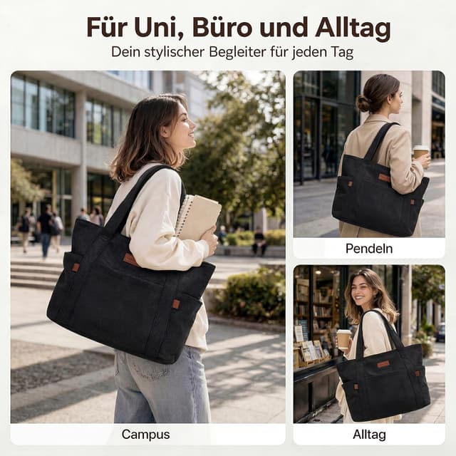 Thumbnail 5 de Captain Blues Cord Tasche Damen 40×36×12 cm