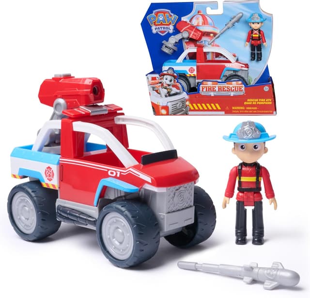 Detalle de Paw Patrol – Véhicule figurine Ryder Fire Rescue (voiture lanceur de drone) – Pat Patrouille