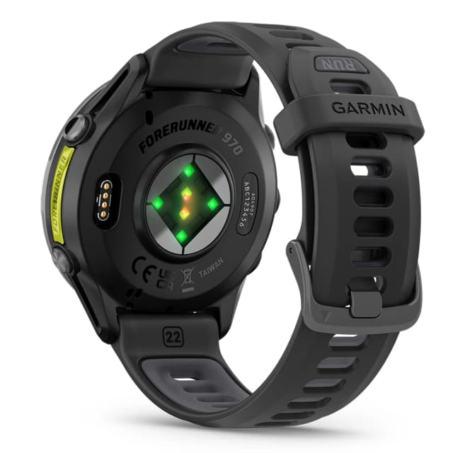 Detalle 2 de Garmin Forerunner 970 Smartwatch unisex para running y triatlón negro/amarillo (reacondicionado Grado A)