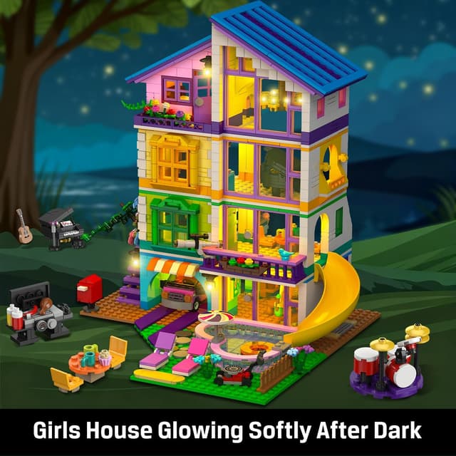 Detalle 2 de CUBIMANA Friends Mädchen Haus Bauspielzeug 4 Etagen