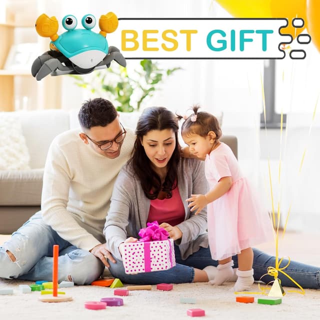 Thumbnail 6 de Pbooo Crawling Crab Baby Toy (Infrared Sensing) for Tummy Time & Early Learning