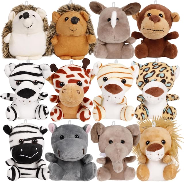 Detalle de Mini Plush Animals 4.5" Valentine Classroom Pack
