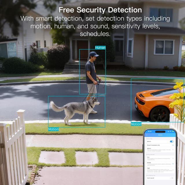 Thumbnail 6 de VIMTAG 2.5K Outdoor/Indoor Security Cameras (2-Pack) with Light/Siren, 2-Way Audio, and Color Night Vision