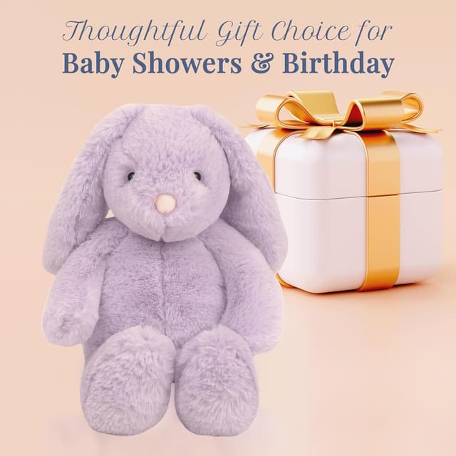 Detalle 2 de Mon Ami Heather Heather Bunny 13-Inch Lavender Rabbit Plush Toy