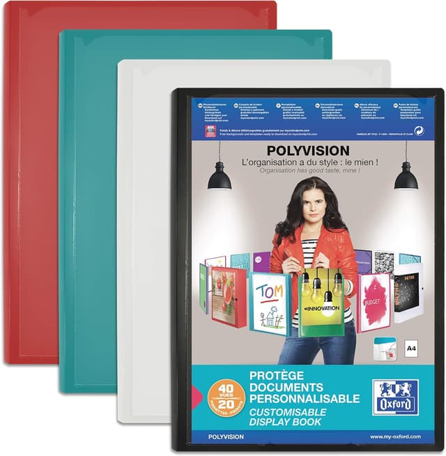 Detalle 2 de Oxford Porte-vues Polyvision A4 80 vues