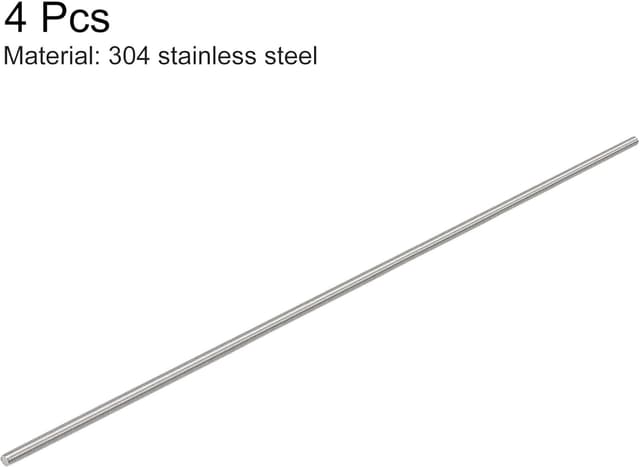 Detalle de 4x sourcing map Vollgewindestangen M4 x 250 mm aus Edelstahl 304 mit Rechtsgewinde
