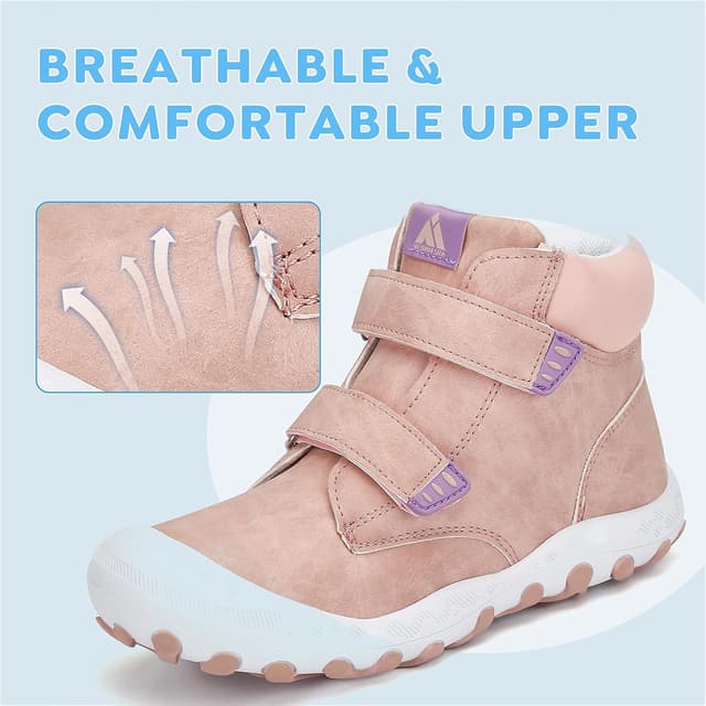 Detalle 2 de Mishansha Kinder-Wanderschuhe rutschfest – leichte Trekking-Wanderstiefel für Jungen & Mädchen