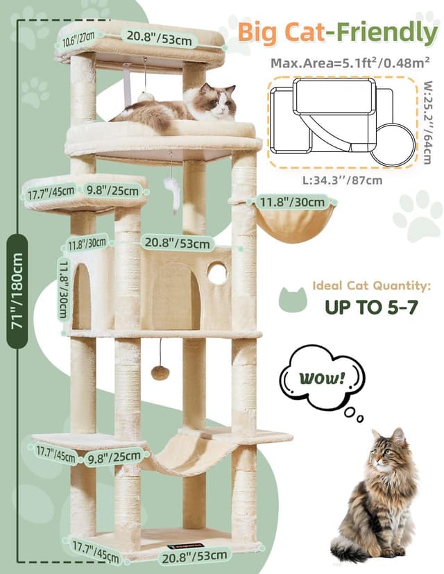Detalle de Taoqimiao Cat Tree 180cm for big cats