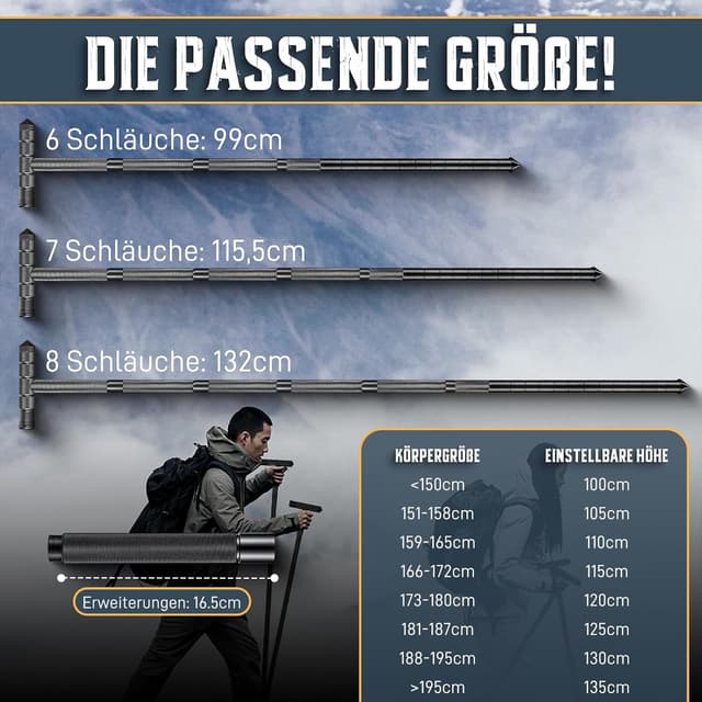 Detalle 2 de Golden Bird Wanderstöcke Erweiterungen