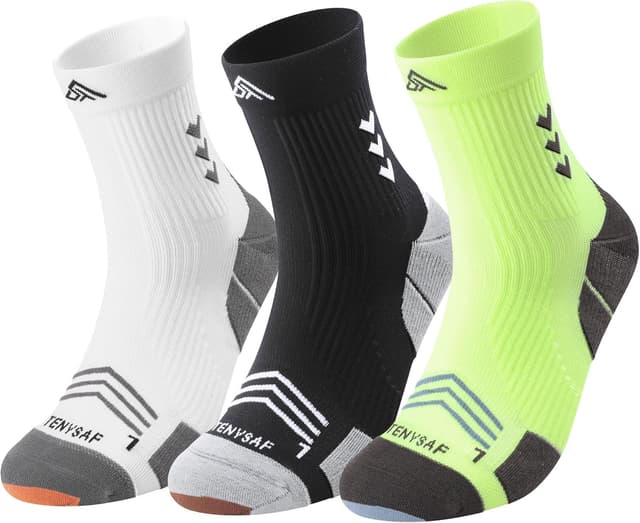 Detalle de Lounwee Compression Sport Running Socks (Crew) with Arch Support — nylon blend, ~20mmHg compression